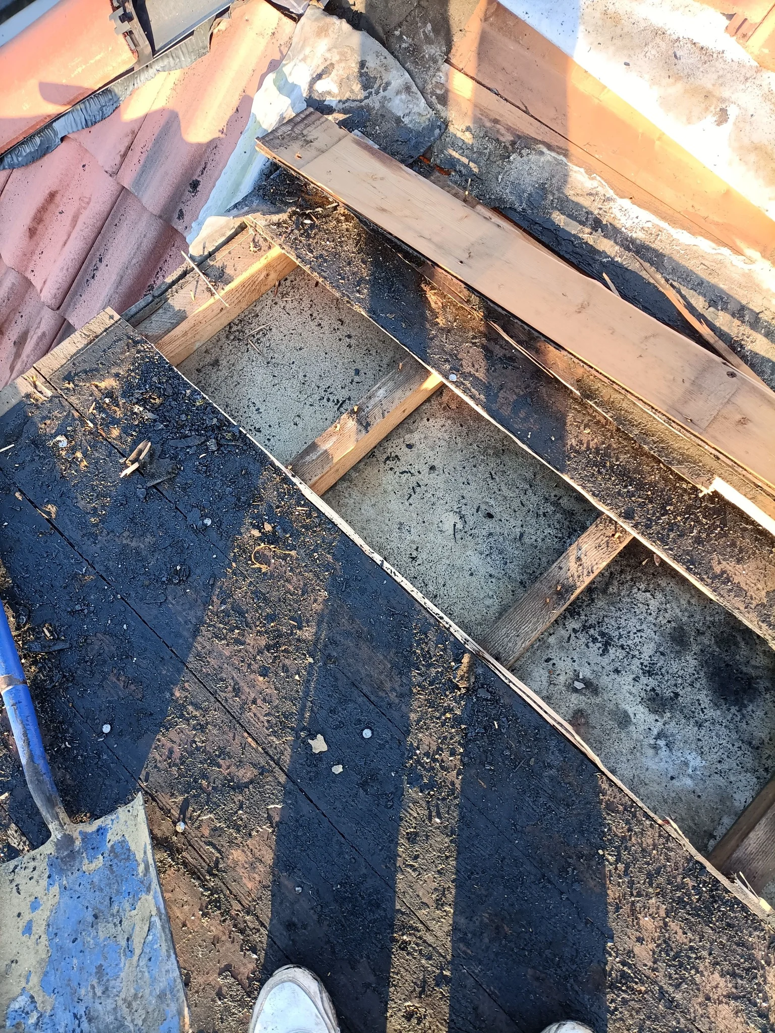Extensive roof damage