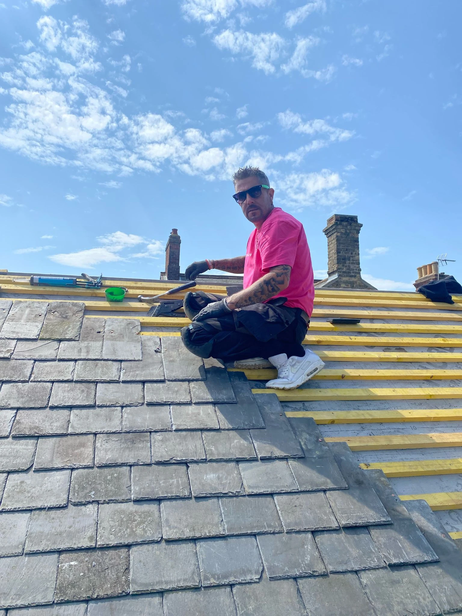 Roofing work