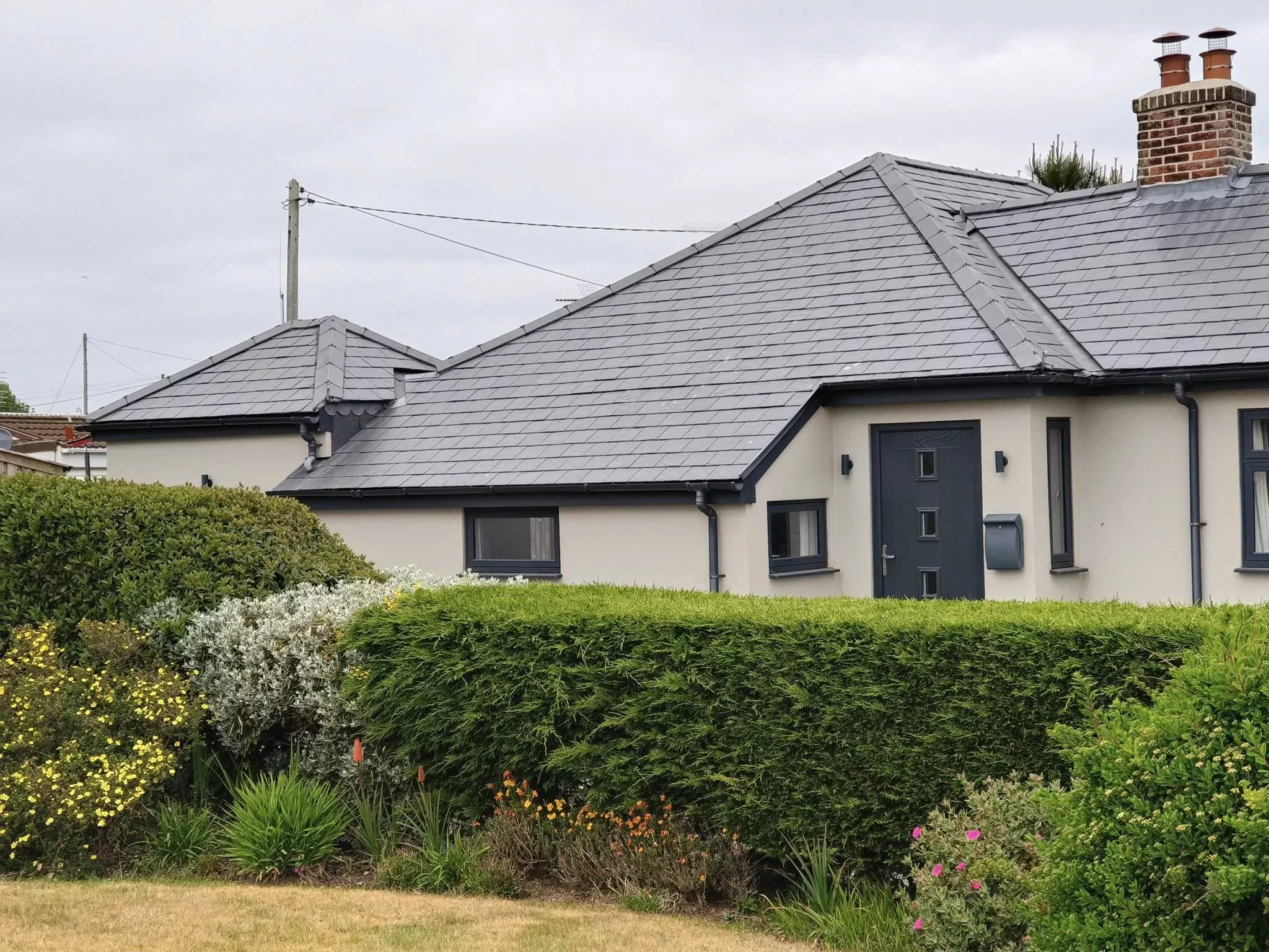 Natural slate roofing